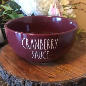RAE DUNN BY MAGENTA CRANBERRY SAUCE Bowl - Maroon - Ceramic